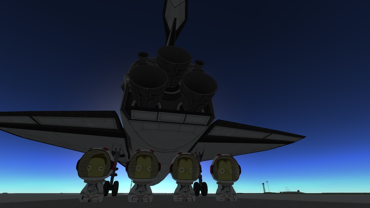 Space Shuttle Crew nach erfolgreicher Mission