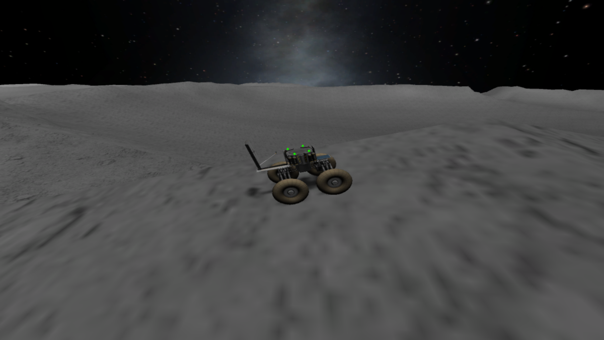 Mun Rover an Krater