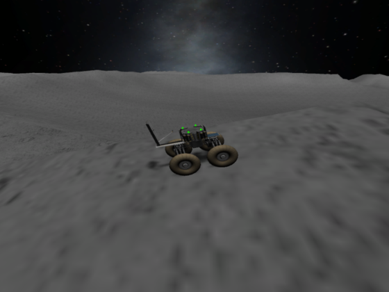 Mun Rover an Krater