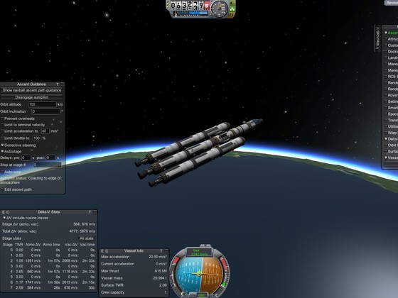 Coasting to edge of atmosphere - Stufe 7