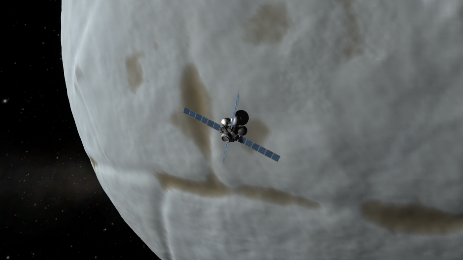 Während Phobos die Oberfläche...