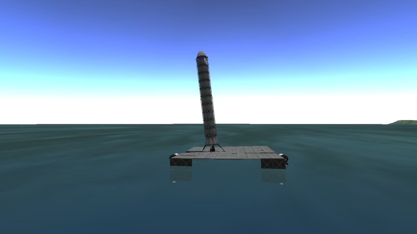 SpaceX Style Barge Landung