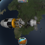Orion Raumschiff dockt