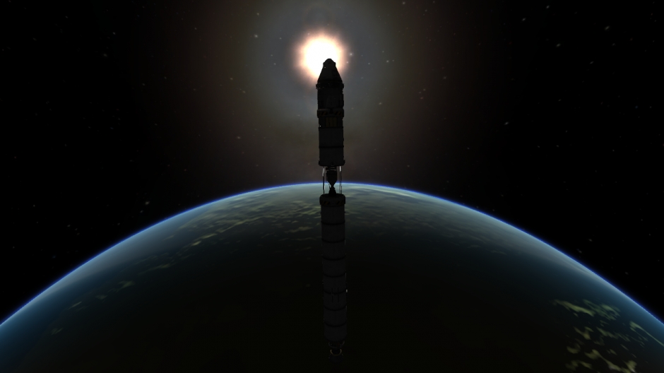 Kerbol aus einem Kerbin-Orbit