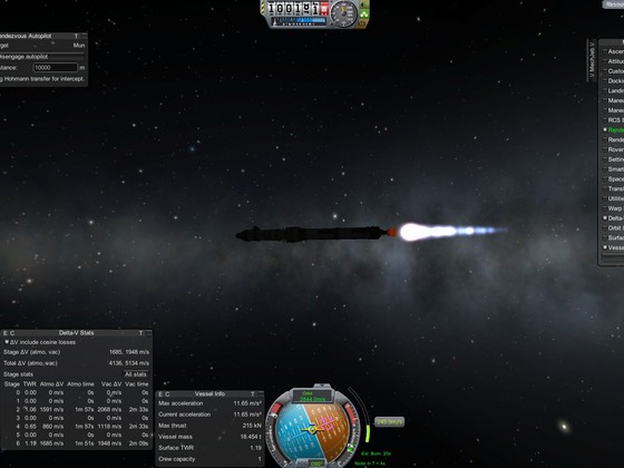 Planing Hohmann transfer for intercept - Stufe 6