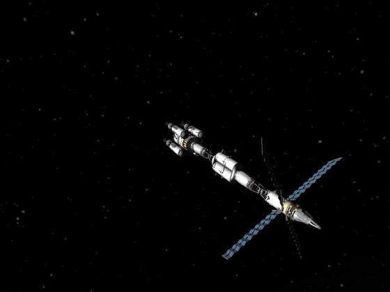 Mein 1.Kethane Frachter im Orbit zusammen gebaut