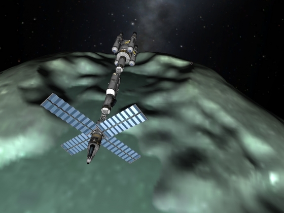 Kethane Frachter im Minmus Orbit