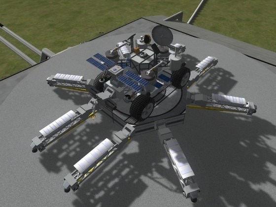 Moon Rover Projekt mit zusammengeklappten Instrumenten