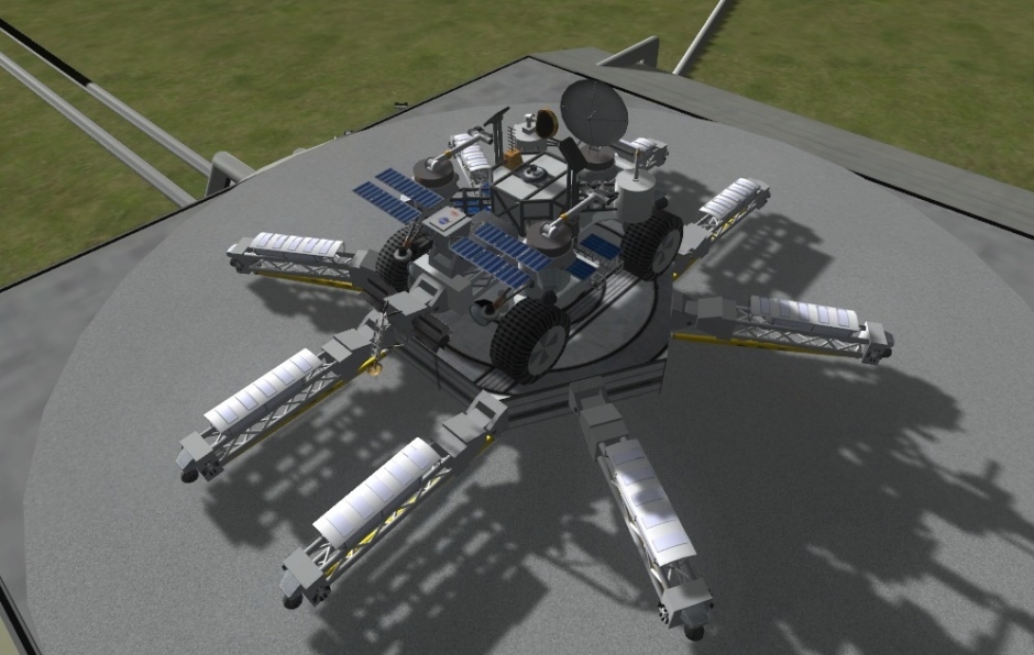 Moon Rover Projekt mit zusammengeklappten Instrumenten