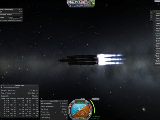 Planing Hohmann transfer for intercept - Stufe 7