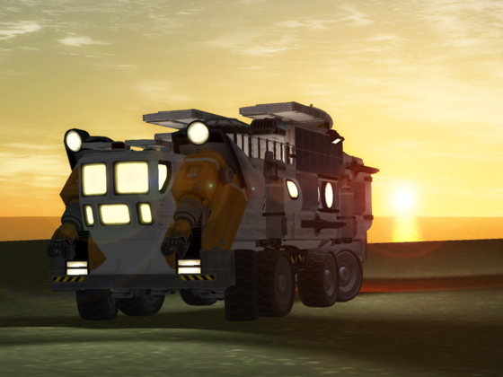 Mining Truck B, sunrise