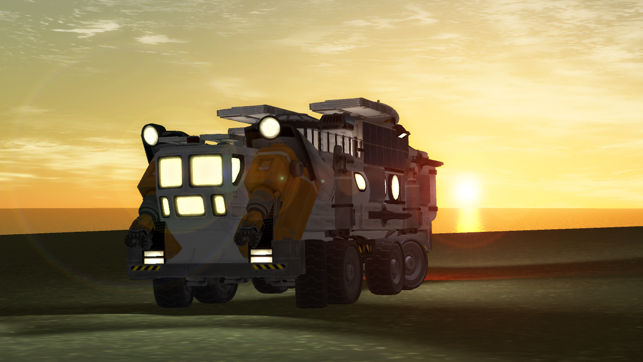 Mining Truck B, sunrise