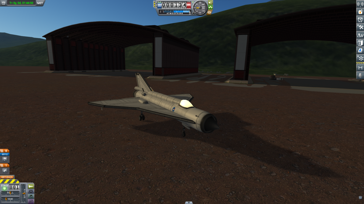 Zur Feier des Tages hat Jeb nochmal seine Lieblingsmaschine aus dem Hangar geholt, die MiG-21 Analog