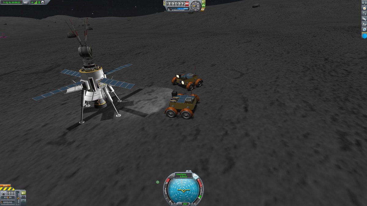 Erste Rover auf dem Mun