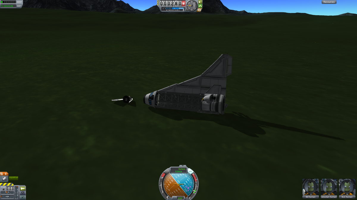 Spaceshuttle (Created and Designed by SydamorHD / Destroyed by Bill, Bob and Jeb)