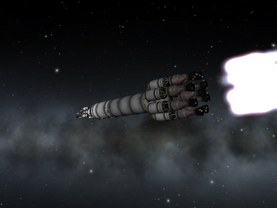 Die Drittstufe brennt das Maneuver zu Jool