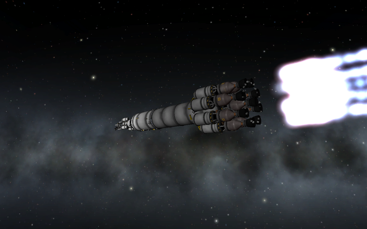 Die Drittstufe brennt das Maneuver zu Jool