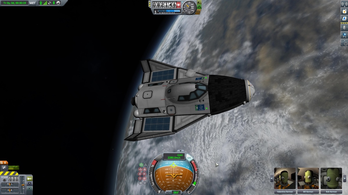 Mini-Shuttle im Orbit