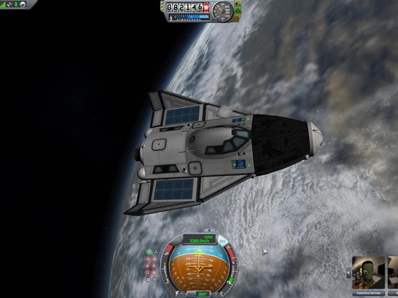 Mini-Shuttle im Orbit