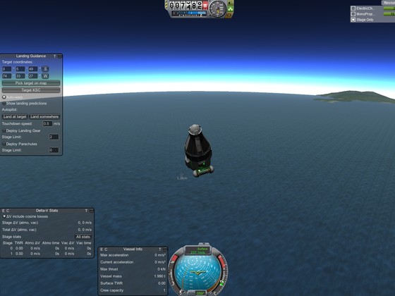 Landeanflug auf Kerbin - Stufe 1