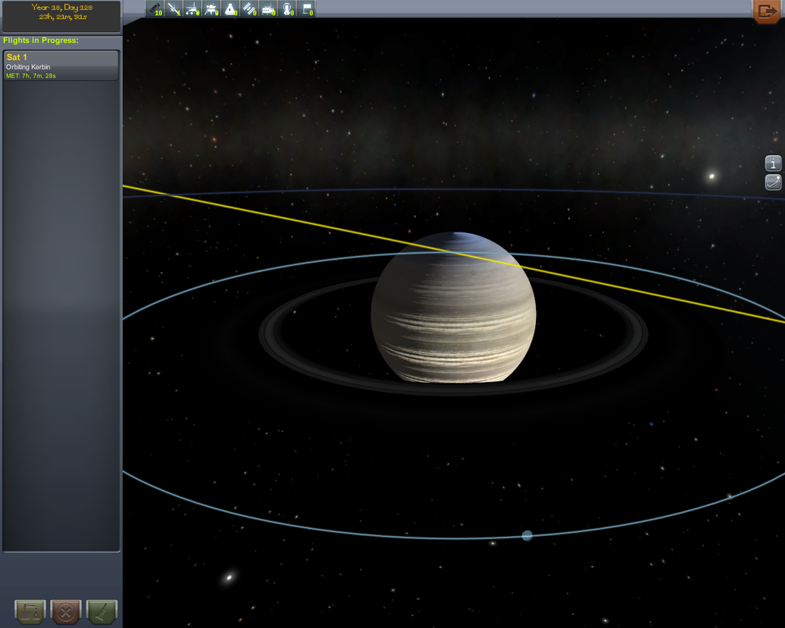 Saturn in KSP (ohne Universe Replacer)