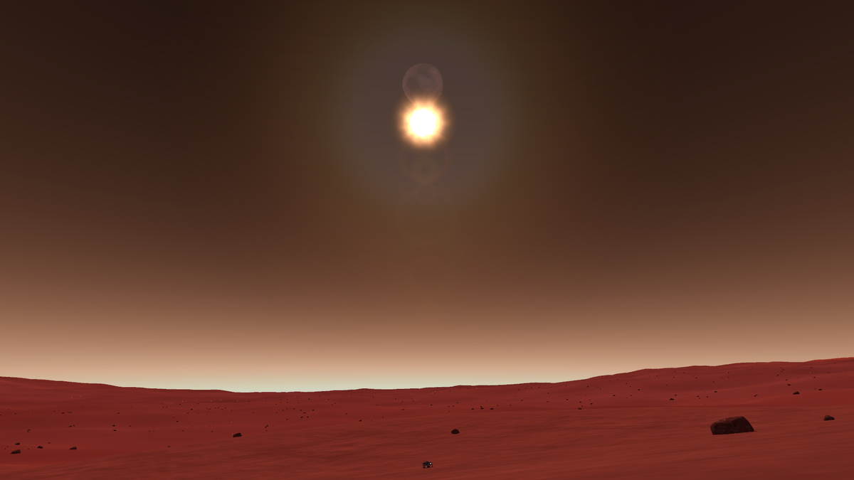 Fascination Kerbol System #1 - Kurz nach der (täglichen...) Sonnenfinsternis auf Duna